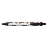Stylo Noir Pins étoilés de Noël (Dos)