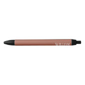 Stylo Noir Pinstripes orange (Devant)