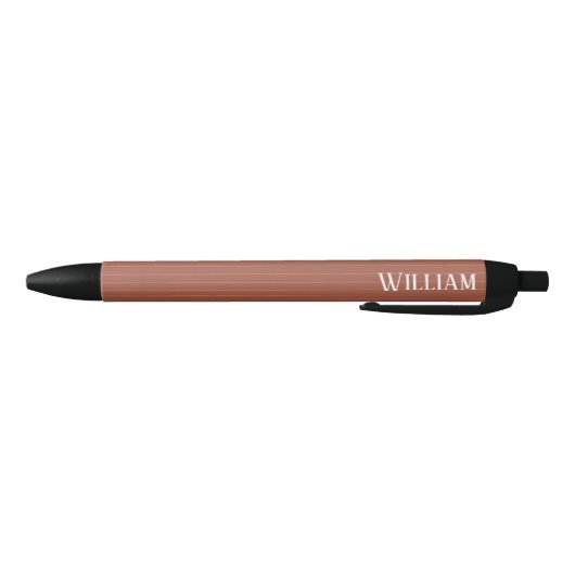 Stylo Noir Pinstripes orange (Bas)