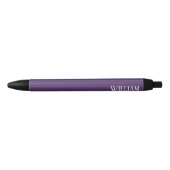 Stylo Noir Pinstripes pourpres (Devant)