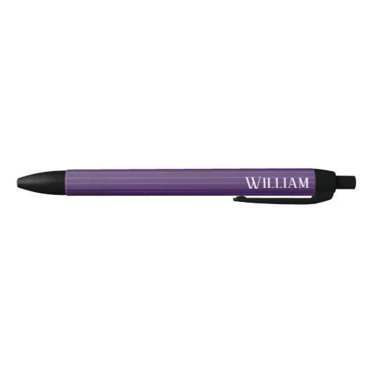 Stylo Noir Pinstripes pourpres (Bas)