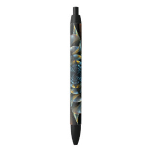 Stylo Noir Pinwheel Art Abstrait