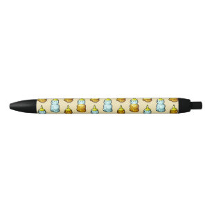 Stylo Noir Pixel Art Honey Bouteilles Motif