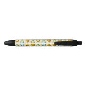 Stylo Noir Pixel Art Honey Bouteilles Motif (Dos)