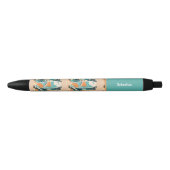 Stylo Noir Plage tropicale Abstraite Rétro Surf pour Ados (Devant)