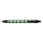 Stylo Noir Plaid à la crème verte (Dos)