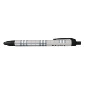 Stylo Noir Plaid Beige Highland Nom personnalisé (Haut)