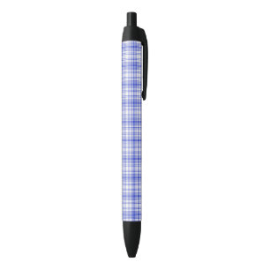 Stylo Noir Plaid blanc bleu 2