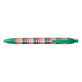 Stylo Noir Plaid écossais abstrait (Dos)