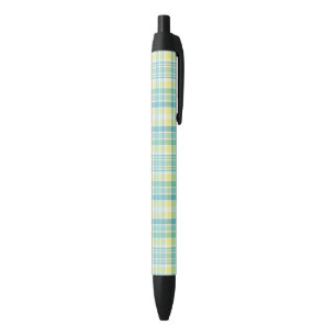 Stylo Noir Plaid en pastel
