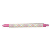 Stylo Noir Plaid en pastel de rayure (Devant)
