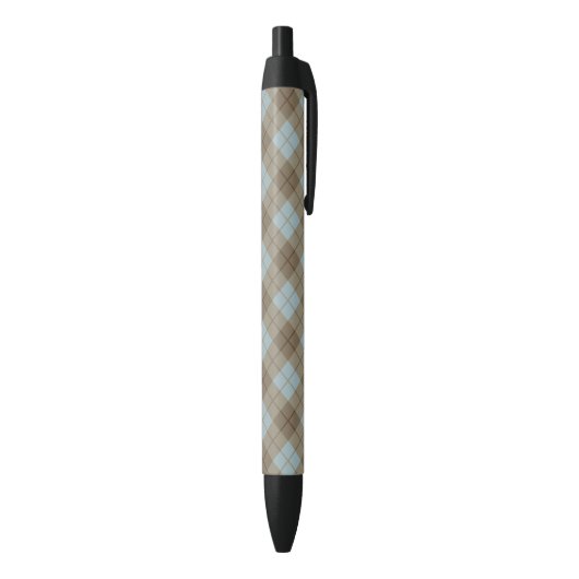 Stylo Noir Plaid polarisé dans le bleu et le brun (Bas (Vertical))