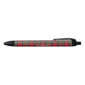 Stylo Noir Plaid Rustic Red et Green Stewart Tartan (Haut)