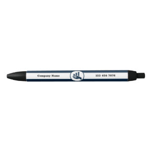 Stylo Noir Planificateur financier Blanc & Bleu Promotionnel