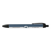 Stylo Noir Planificateur financier Blanc & Bleu Promotionnel (Haut)