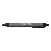 Stylo Noir Plaque de diamant personnalisée (Bas)