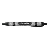 Stylo Noir Platine Parties scintillant Argent Crayon Nom pers (Bas)