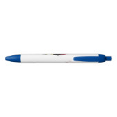Stylo Noir Plume rouge avec pointe en or (Dos)