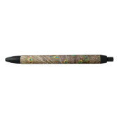Stylo Noir Plumes de queue de paon (Devant)