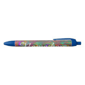 Stylo Noir Plumes Peacock Tinsel de Noël Personnalisées (Haut)