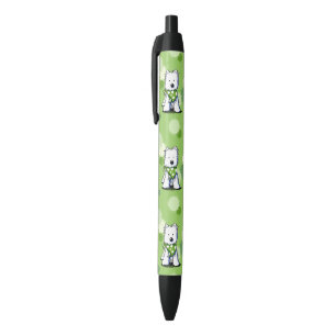 Stylo Noir Point vert Westies de KiniArt