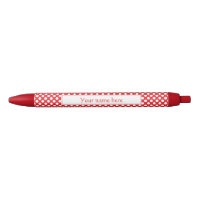 Pointe Polka blanche et rouge personnalisée