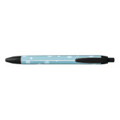 Stylo Noir Points bleus et blancs tendance (Dos)