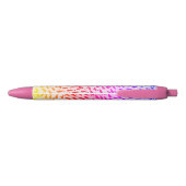 Stylo Noir Points colorés abstraits (Dos)
