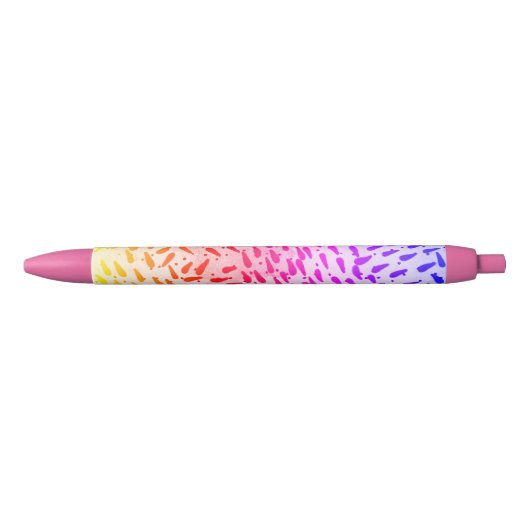 Stylo Noir Points colorés abstraits (Devant)