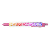 Stylo Noir Points colorés abstraits (Bas)