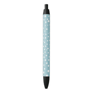 Stylo Noir Points Dalmatiens Bleus, Points Dalmatiens, Impres