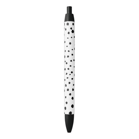 Stylo Noir Points dalmatiens, Points dalmatiens, Noir et Blan (devant Vertical)