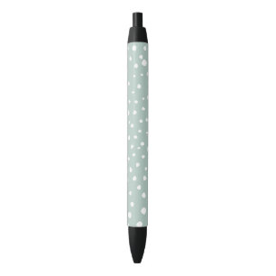Stylo Noir Points Dalmatiens verts, Points Dalmatiens, Pots D
