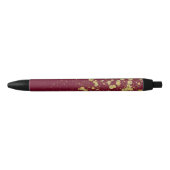 Stylo Noir Points de confettis d'or (Devant)