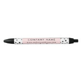 Stylo Noir Points d'encre modernes Patterned Company/Event (Devant)