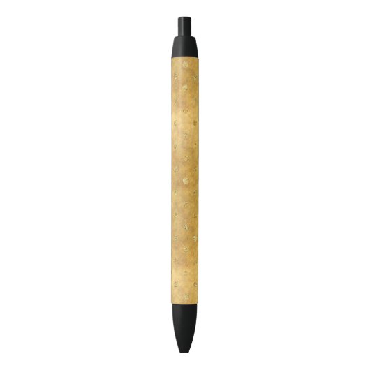 Stylo Noir Points Gold Chic (devant Vertical)
