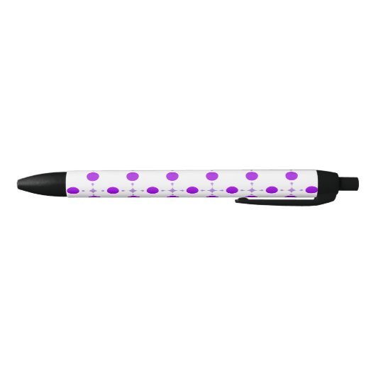 Stylo Noir Points violets, Motif à pois, Points, Pointillé (Bas)