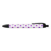 Stylo Noir Points violets, Motif à pois, Points, Pointillé (Haut)