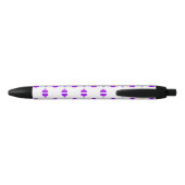 Stylo Noir Points violets, Motif à pois, Points, Pointillé (Dos)