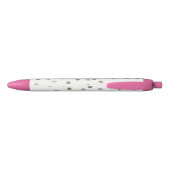 Stylo Noir Pois d'argent et d'or (Dos)