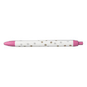 Stylo Noir Pois d'argent et d'or (Devant)