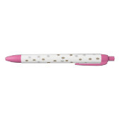 Stylo Noir Pois d'argent et d'or (Bas)