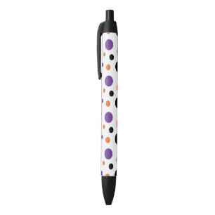 Stylo Noir Pois de Halloween