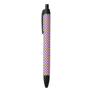 Stylo Noir Pois jaunes avec Arrière - plan pourpre STaylor