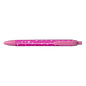 Stylo Noir Pois magenta (Dos)