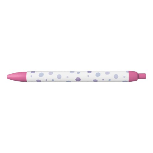 Stylo Noir pois peint à la main (Devant)