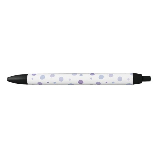 Stylo Noir pois peints à la main (Devant)