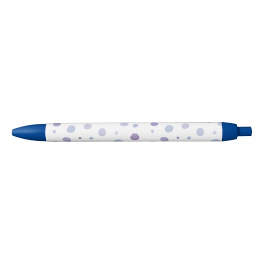 Stylo Noir pois peints à la main (Devant)