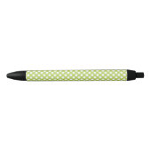 Stylo Noir Pois verts, Motif à points Polka, points, pointill (Devant)