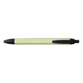 Stylo Noir Pois verts, Motif à points Polka, points, pointill (Dos)